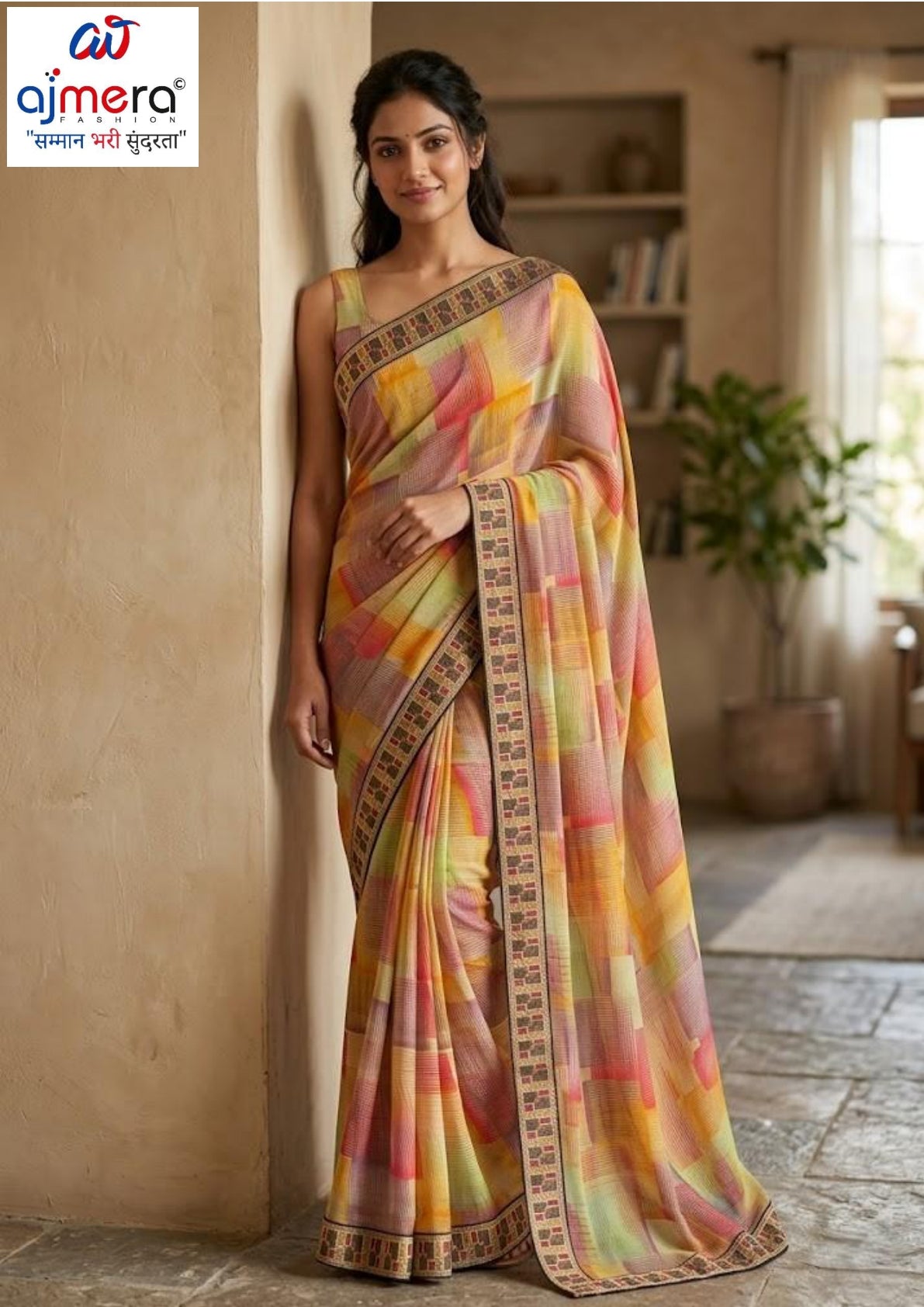 Premium Printed Saree with Matching Blouse Piece for Ethnic Elegance  | SVS-FOSTTA