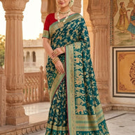 Designer Printed Saree with Blouse Piece for Special Occasions | VDT-TESLA BRASSO-01