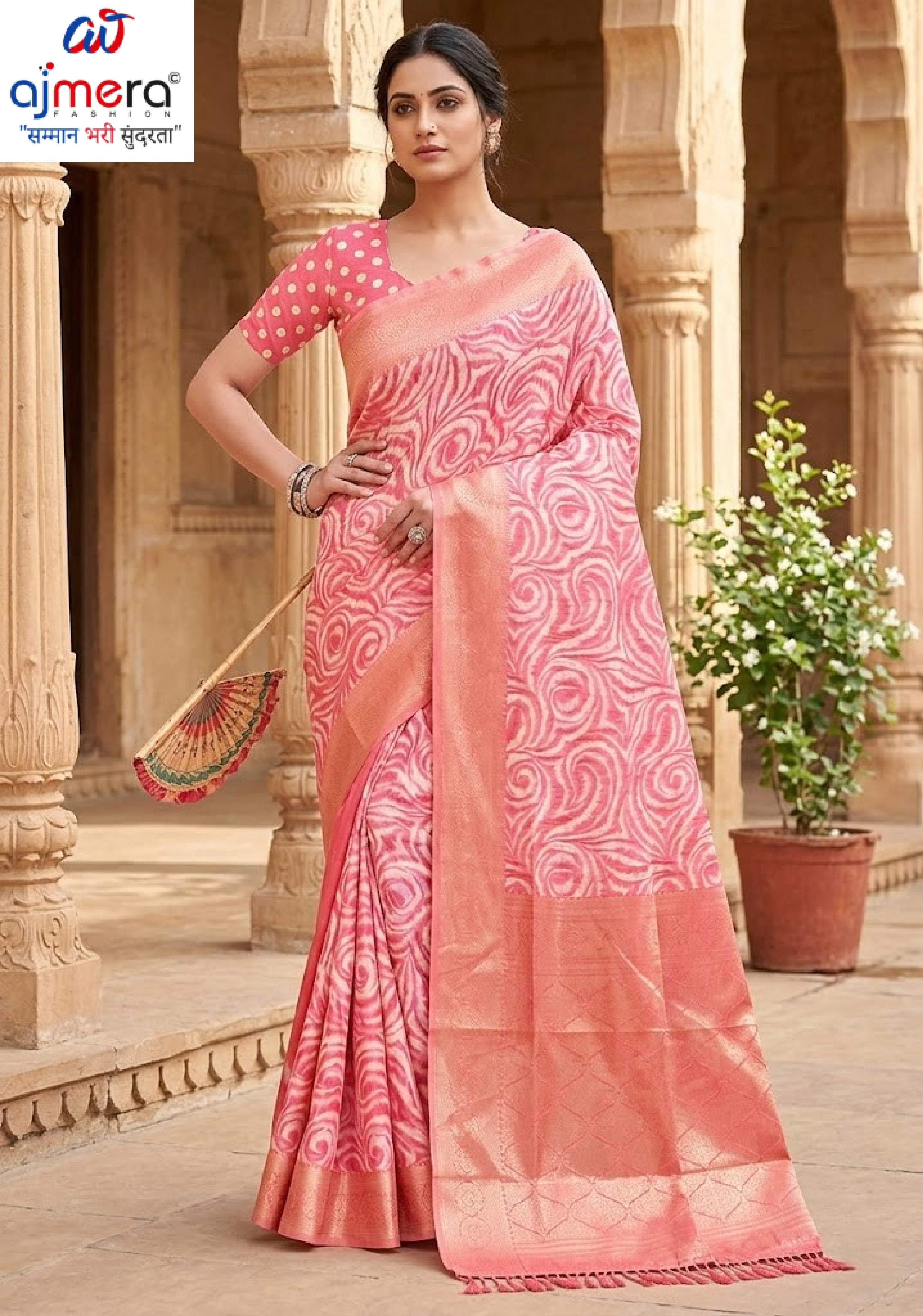 Elegant Jacquard Silk Saree With Blouse Piece | TUL-AASTHA ANU COTTON