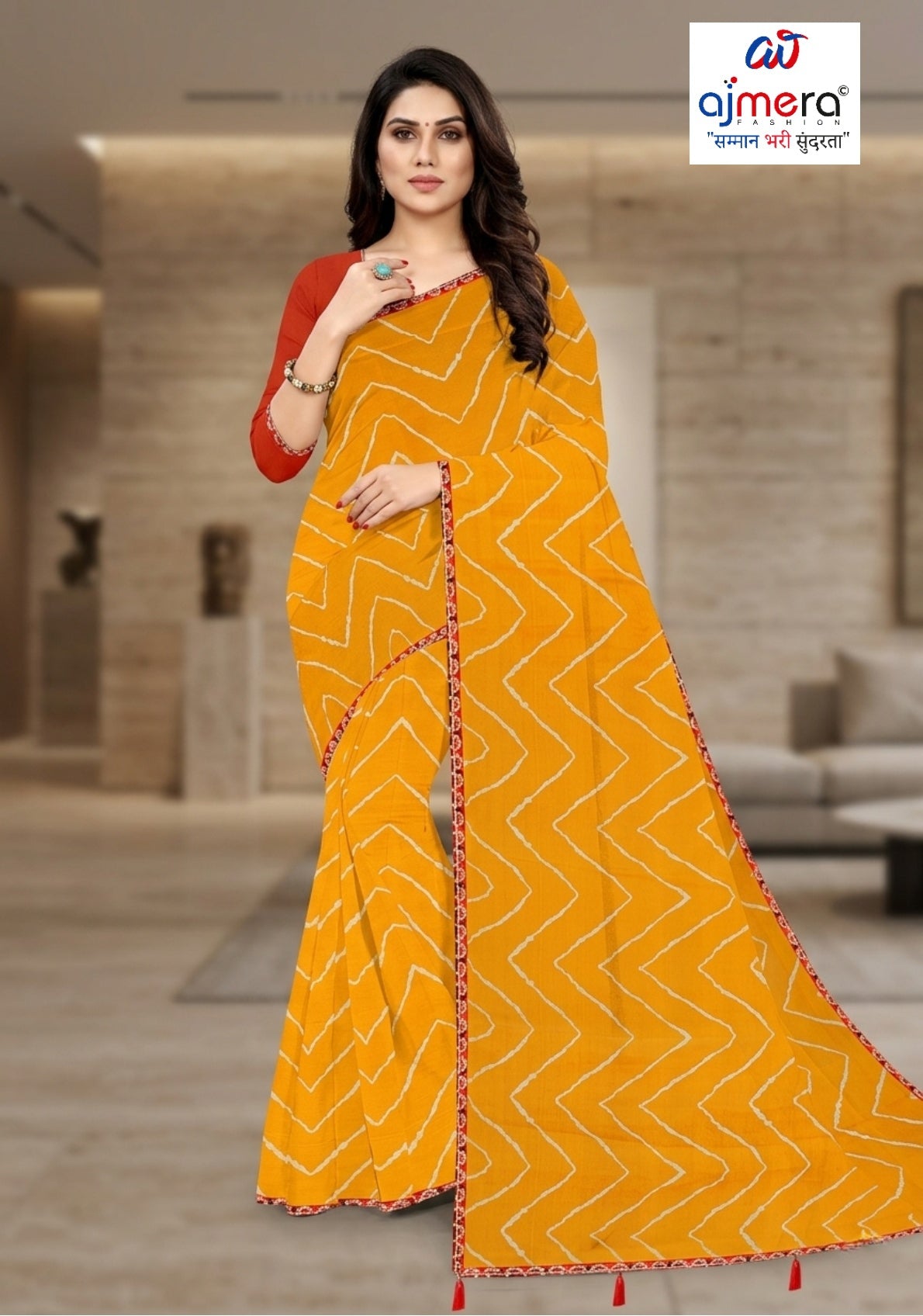 Chic Printed Saree with Blouse Piece for Sophisticated Ethnic Style  | JS-NIKITA