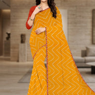 Chic Printed Saree with Blouse Piece for Sophisticated Ethnic Style  | JS-NIKITA