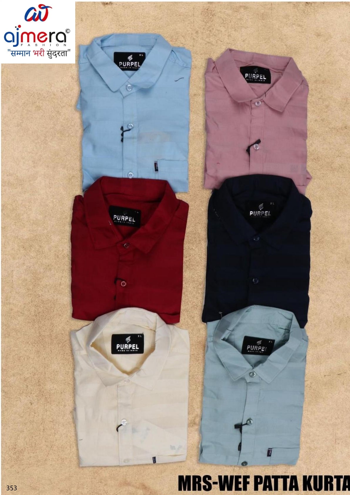 Mens Shirt Wholesale Supplier India | MRS-WEF PATTA KURTA