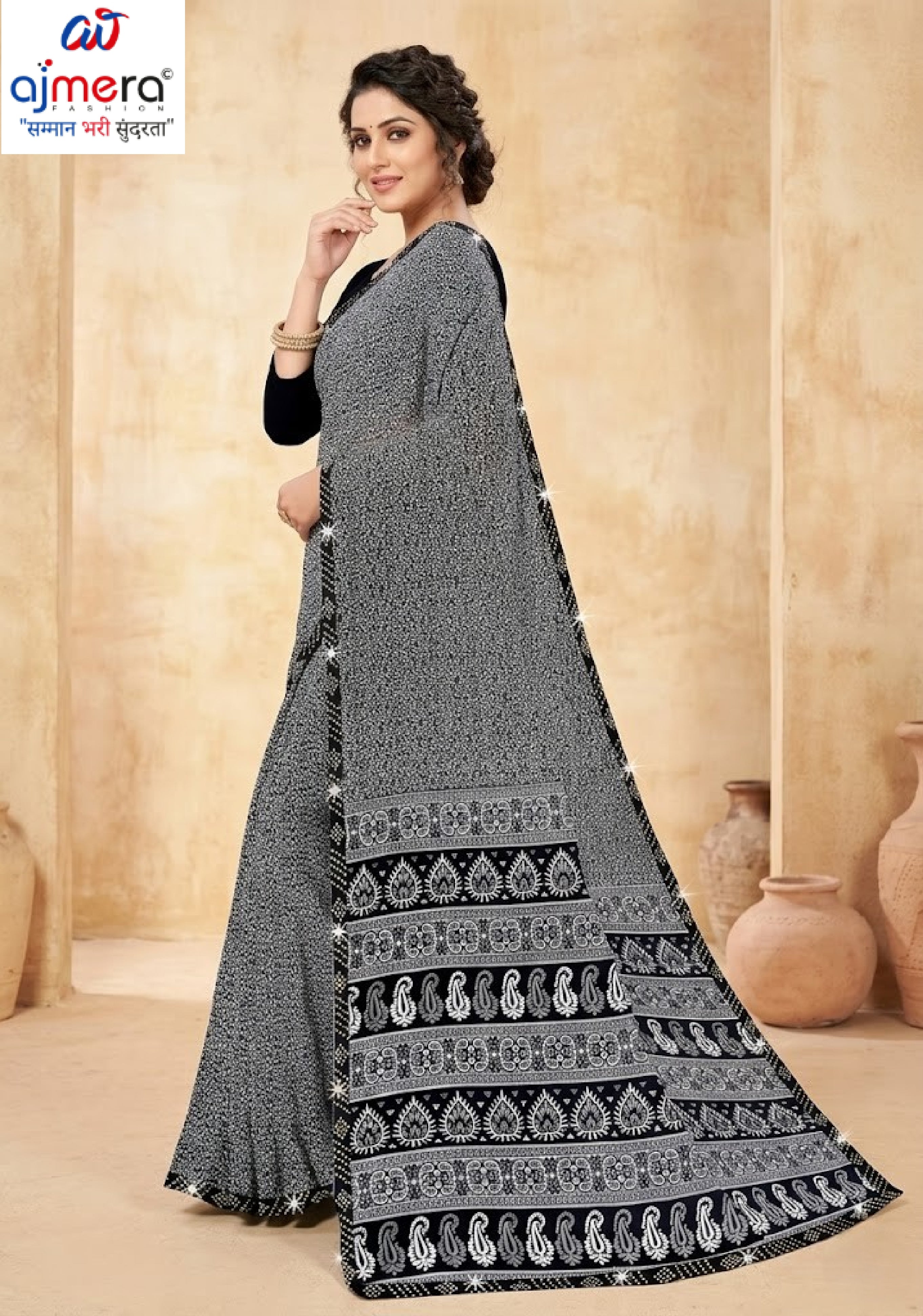 Premium Printed Saree with Matching Blouse Piece for Ethnic Elegance  | CAS-VARMALA