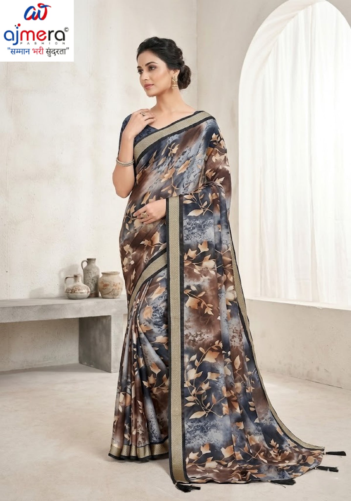 Fashionable Printed Saree with Blouse Piece for Festive Collection | RDD-REKHA