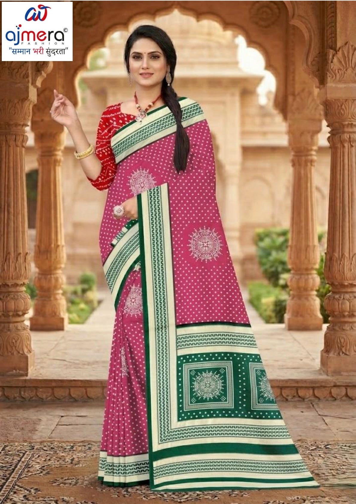 Chic Printed Saree with Blouse Piece for Sophisticated Ethnic Style | GLC-PRIYANKA