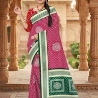 Chic Printed Saree with Blouse Piece for Sophisticated Ethnic Style | GLC-PRIYANKA