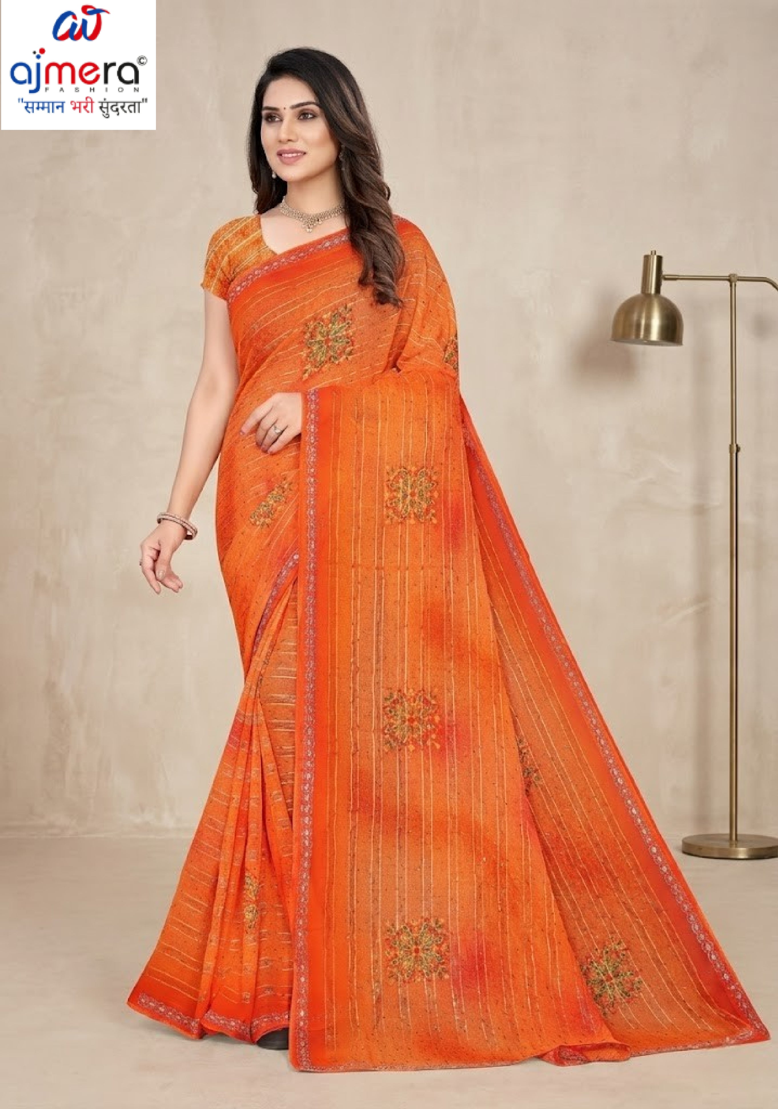 Designer Printed Saree with Blouse Piece for Special Occasions  | SNR-DEVIKA