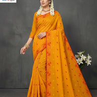 Cotton Saree with Without Blouse for Premium Ethnic and Traditional Wear | PJA-MEHAR