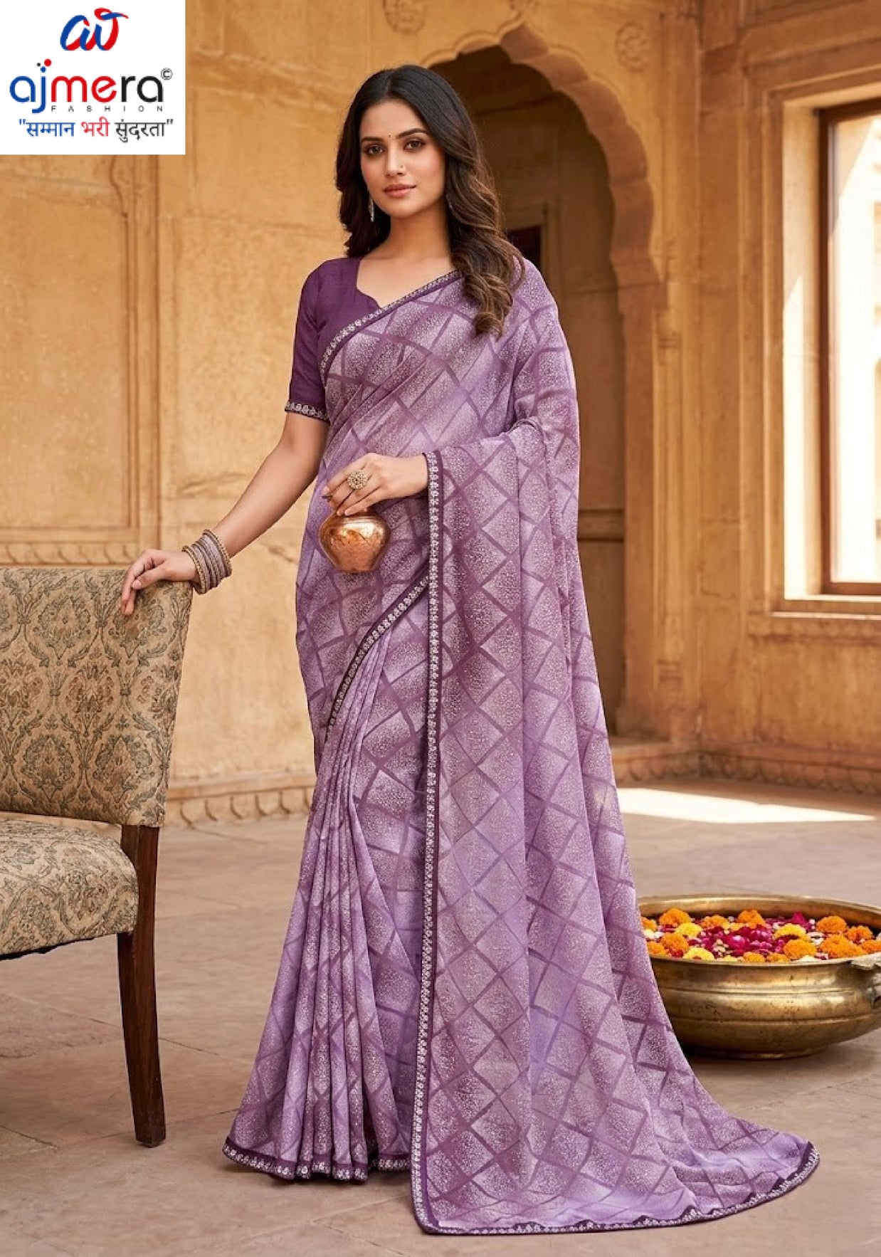 Chic Printed Saree with Blouse Piece for Sophisticated Ethnic Style | RDD-ANKITA