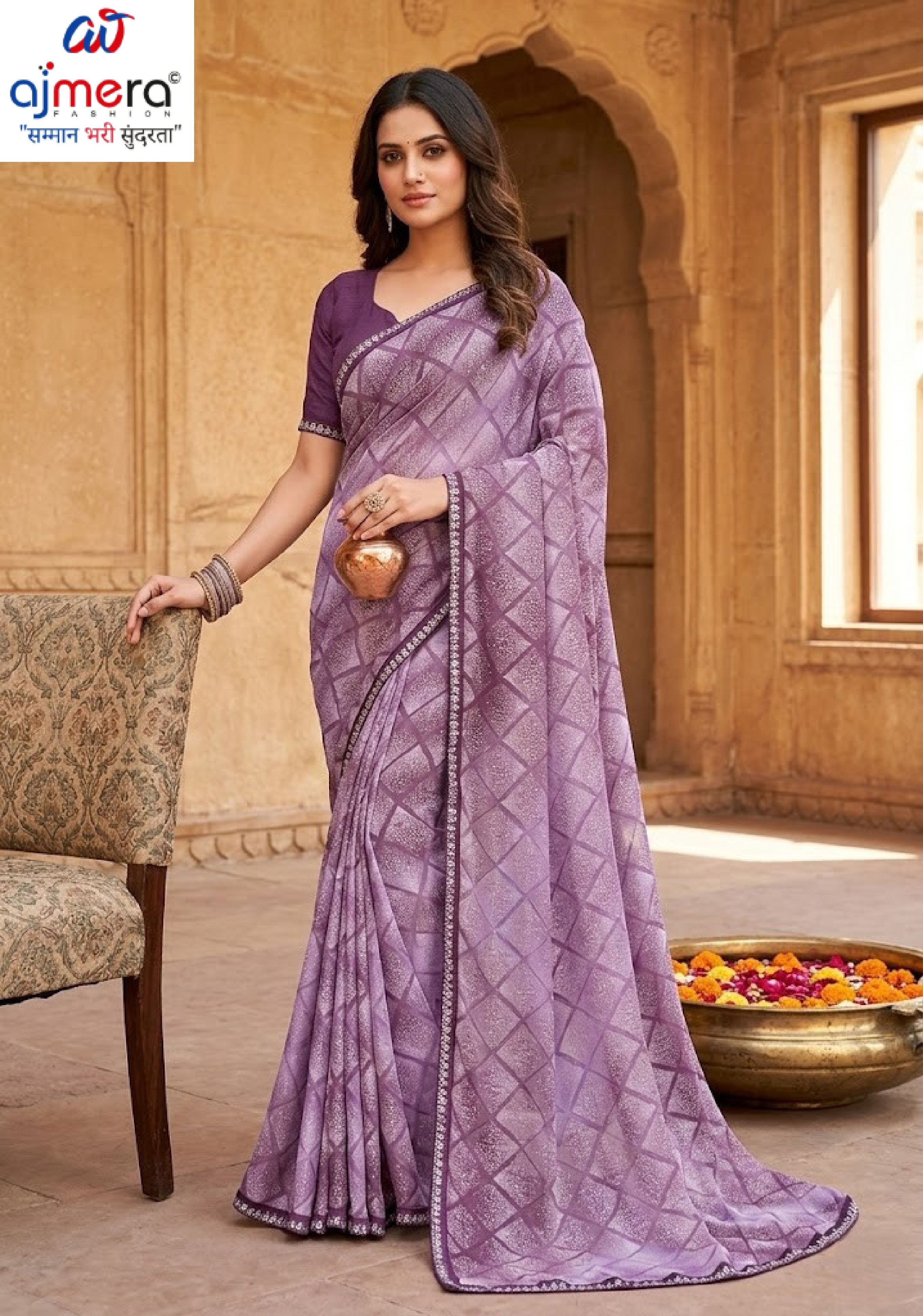 Chic Printed Saree with Blouse Piece for Sophisticated Ethnic Style | RDD-ANKITA