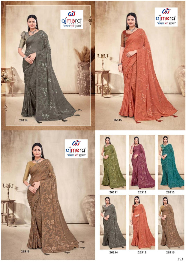 Chic Printed Saree with Blouse Piece for Sophisticated Ethnic Style  | RDD-SOFIA VOL-02