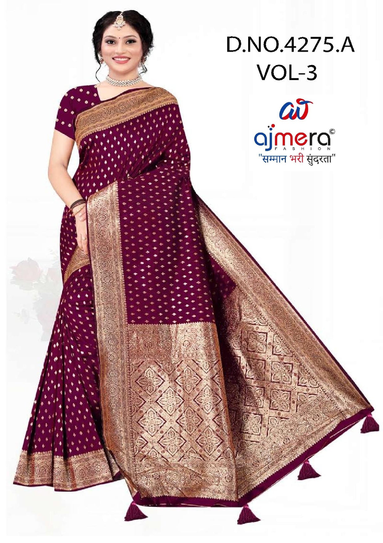 Classic Jacquard Silk Saree with Blouse Piece for Elegant Traditional Look | DBU-BANARASI SILK VOL-3