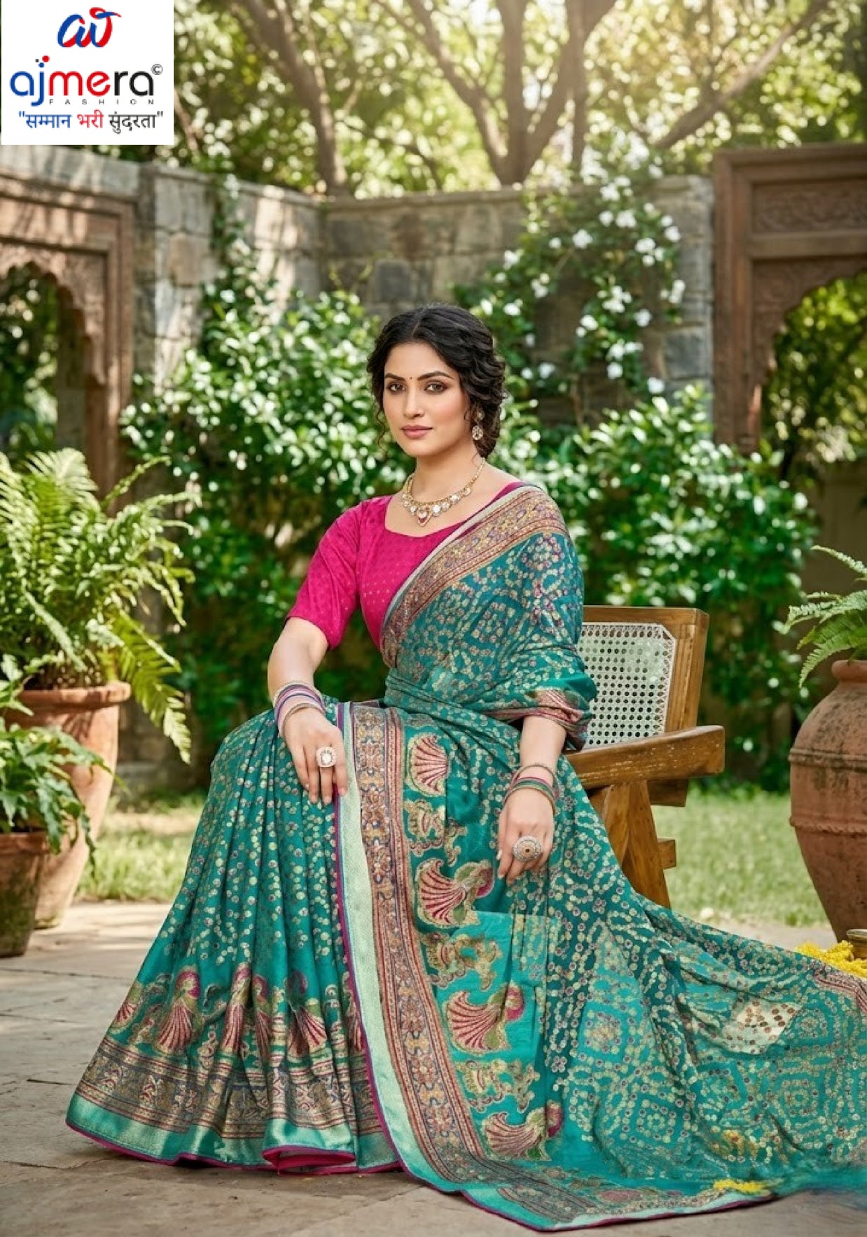 Classic Printed Saree with Blouse Piece for Timeless Traditional Style | VDT-ZOYA BRASSO-20