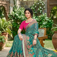 Classic Printed Saree with Blouse Piece for Timeless Traditional Style | VDT-ZOYA BRASSO-20