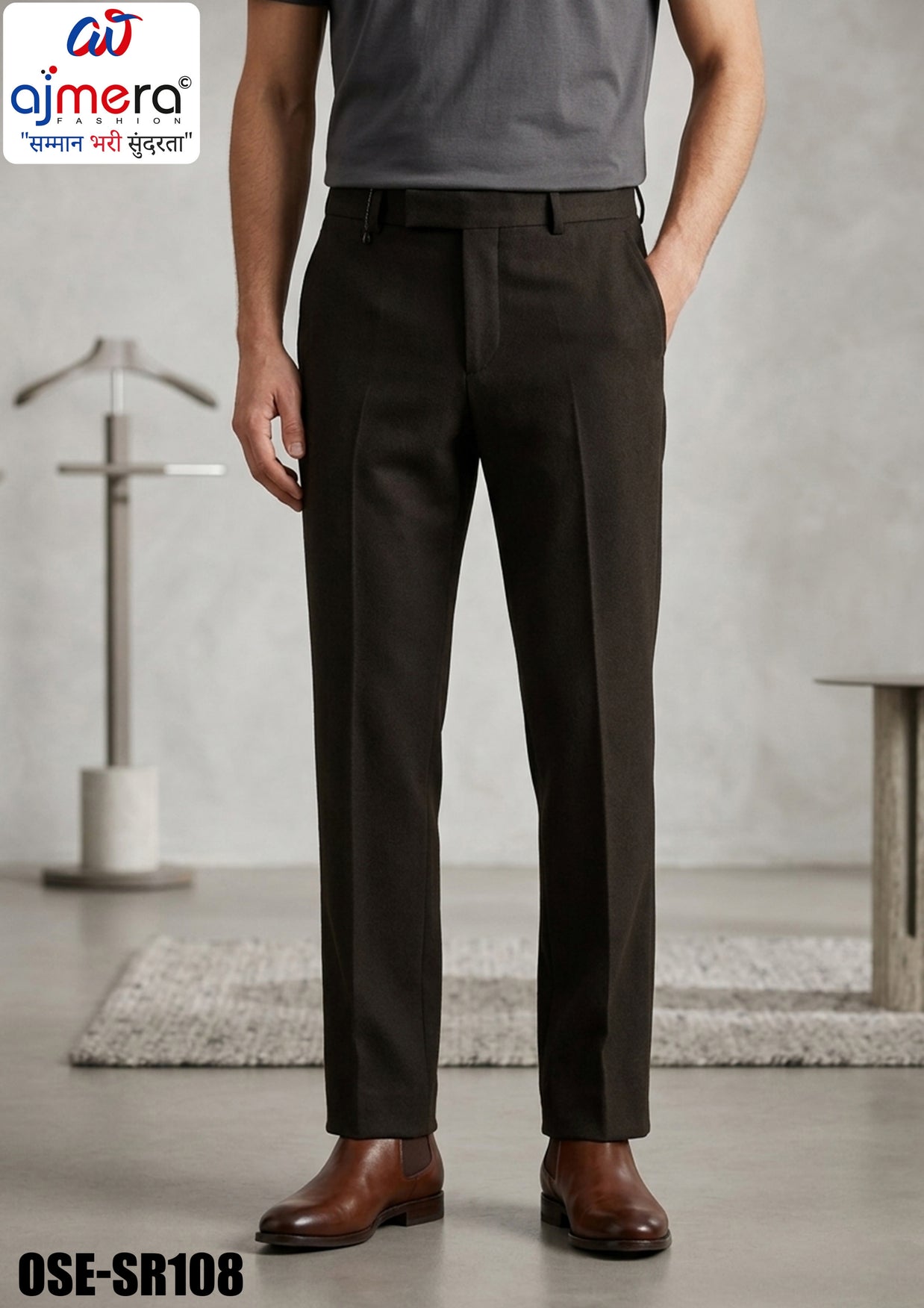 Premium Men's Formal Pant for Office & Business Wear | OSE-SR108