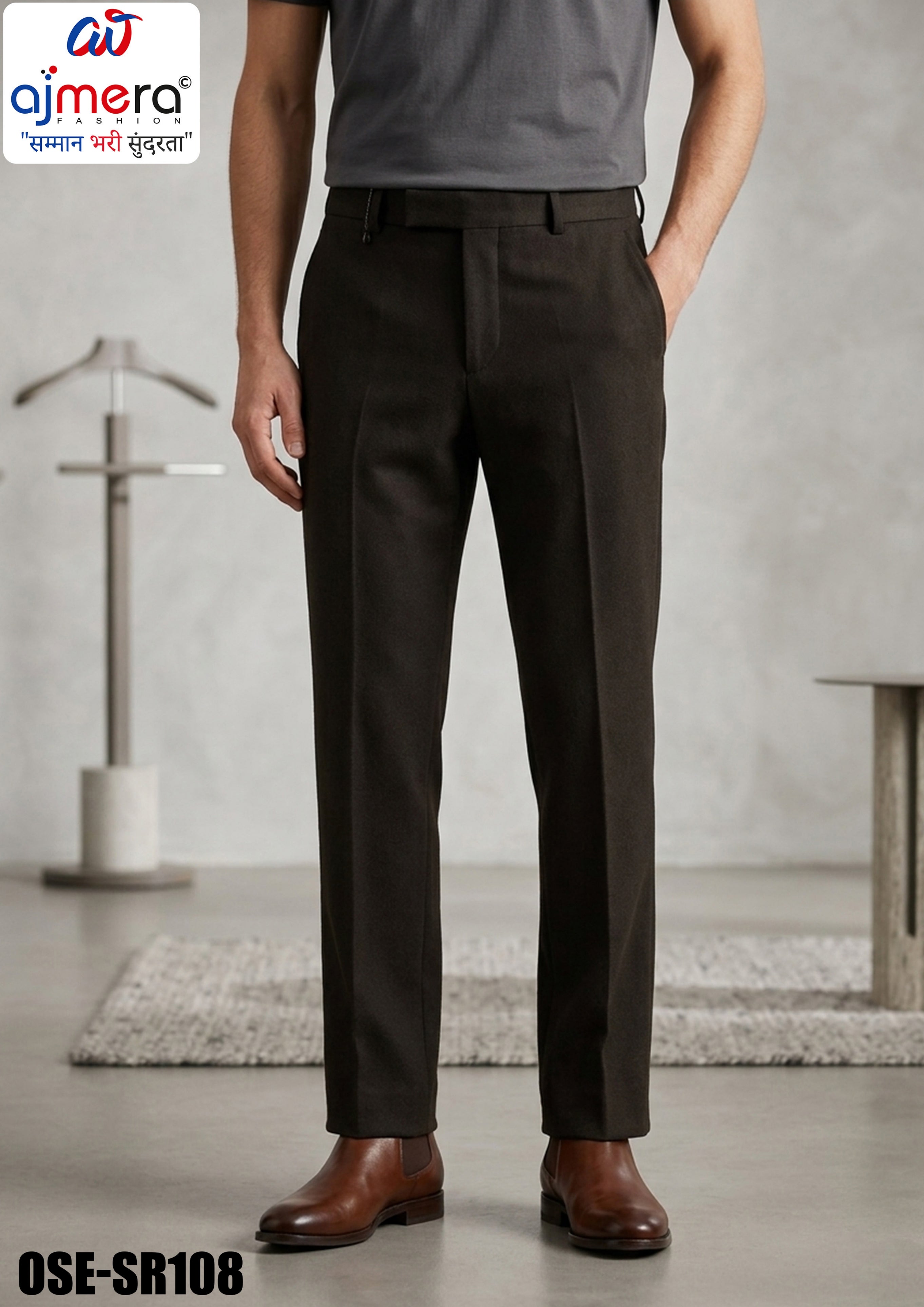 Premium Men's Formal Pant for Office & Business Wear | OSE-SR108