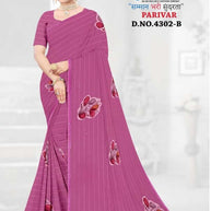 Elegant Printed Saree with Designer Blouse Piece for Festive Wear | GLC-PARIVAR