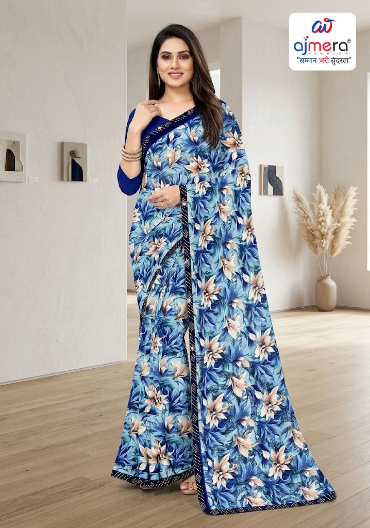 Beautiful Printed Saree with Blouse Piece for Cultural Celebrations | CAS-SILK GEORGEATE