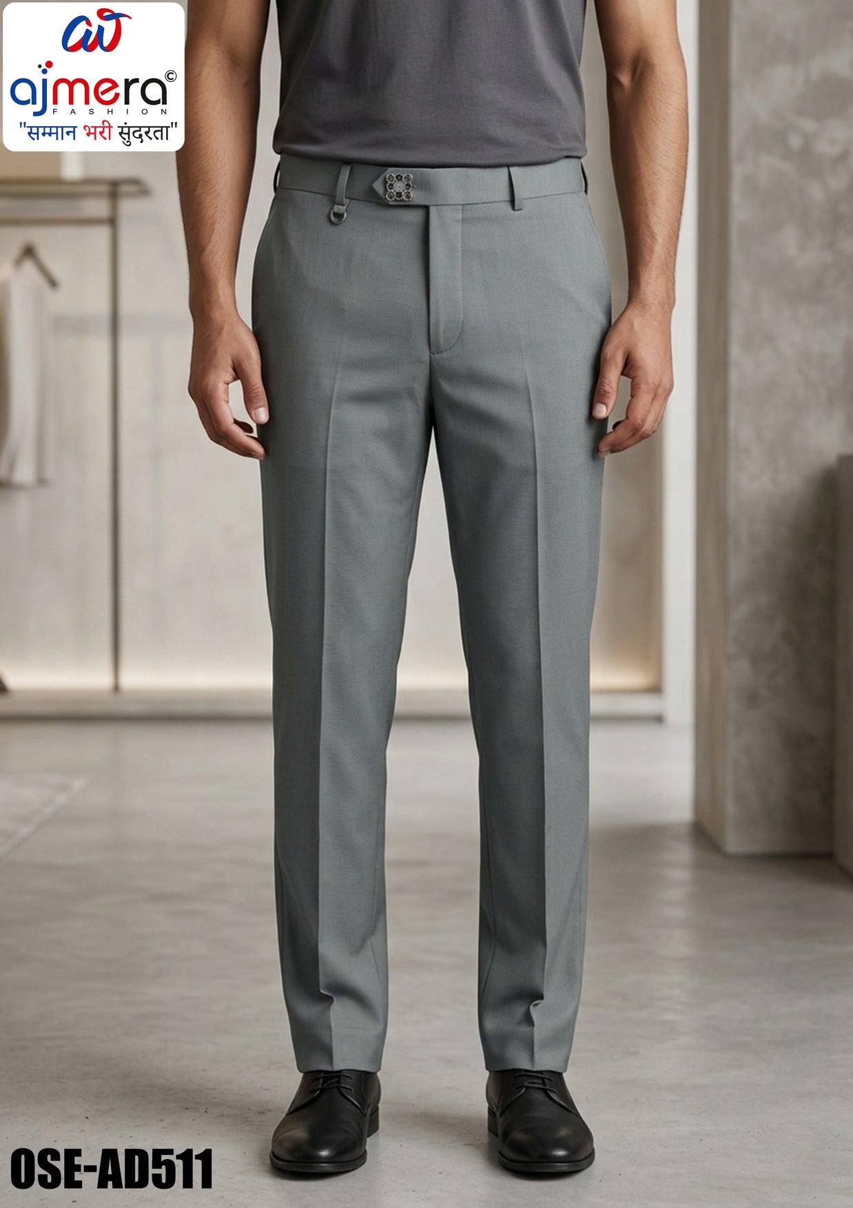 Premium Men's Formal Pant for Office & Business Wear | OSE-AD511