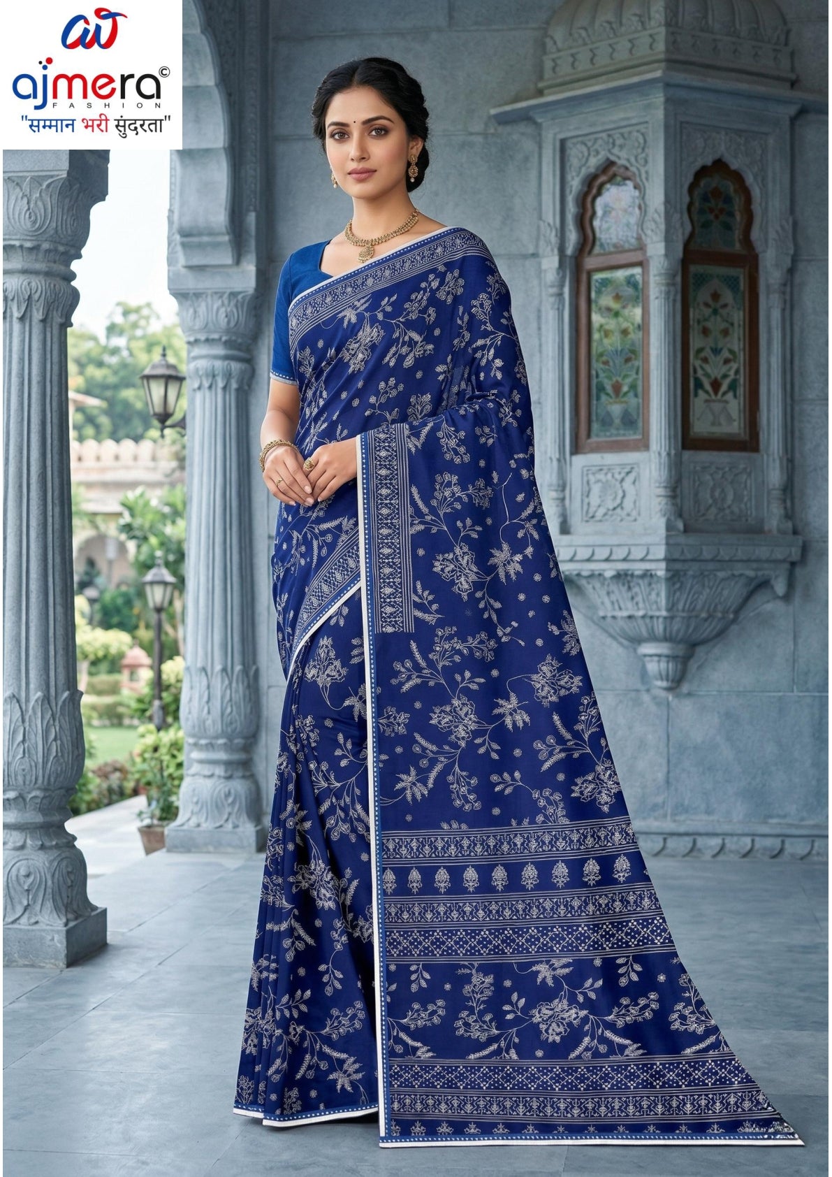 Trendy Printed Saree with Blouse Piece for Women’s Ethnic Wardrobe  | GLC-ANGEL