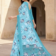 Contemporary Printed Saree with Blouse Piece for Premium Wear  | CAS-HAPPY DAY