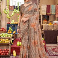 Designer Printed Saree with Blouse Piece for Special Occasions | PRM-PARI