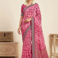 Fashionable Printed Saree with Blouse Piece for Festive Collection | RDD-ATLANTA