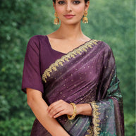 Contemporary Printed Saree with Blouse Piece for Premium Wear | RDD-MELLISA