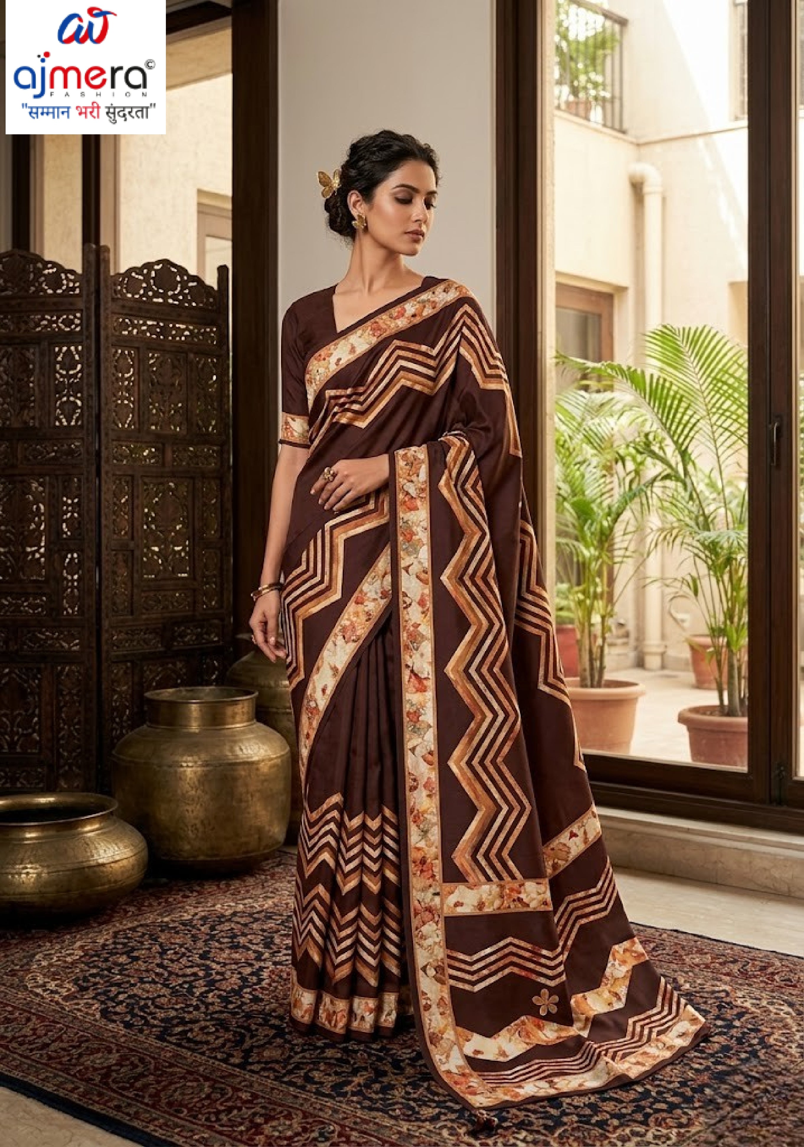 Fashionable Printed Saree with Blouse Piece for Festive Collection | SSR-KHUSH RAHO