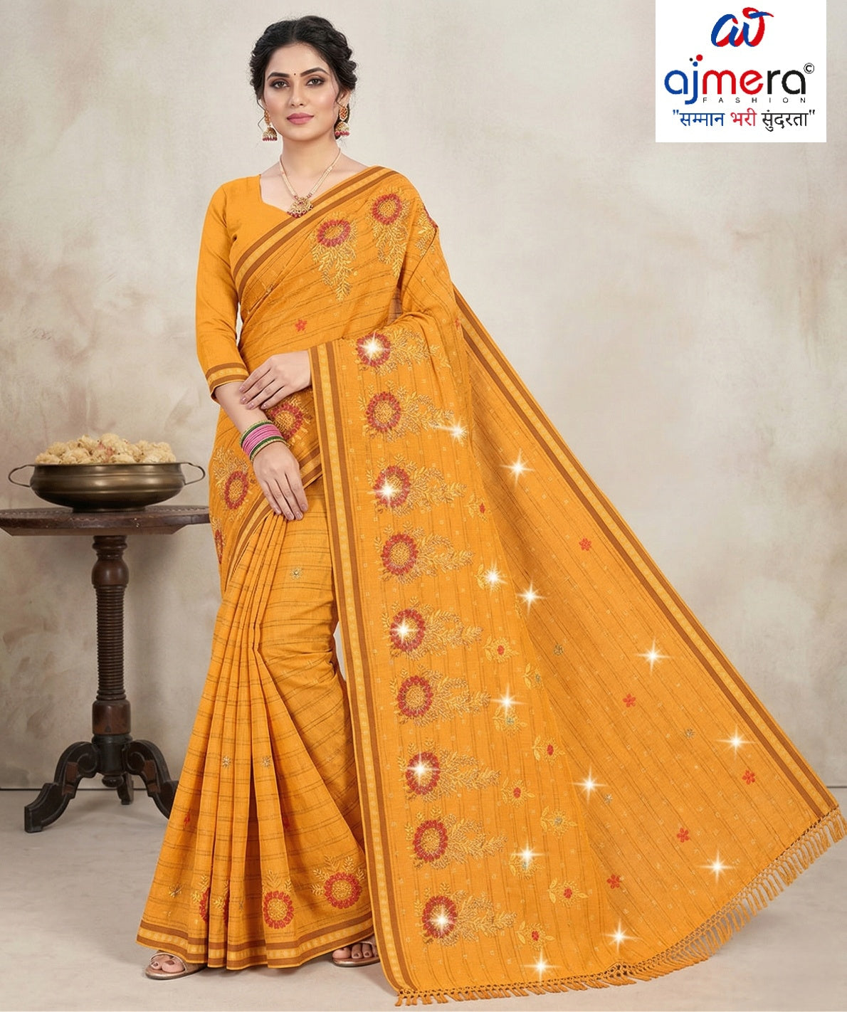 Designer Cotton Saree with Without Blouse for Premium Ethnic and Traditional Wear | PJA-CHANDRA KALA