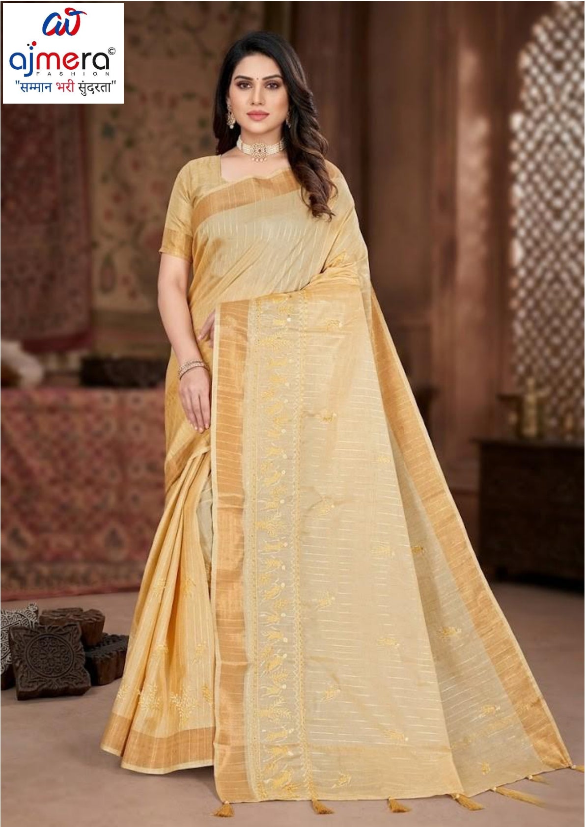 Premium Jacquard Silk Saree with Matching Blouse Piece for Ethnic Celebrations | MTE-25352