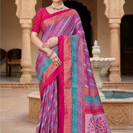 Stylish Printed Saree with Blouse Piece for Traditional Celebrations  | VER-BANJARAN-44228