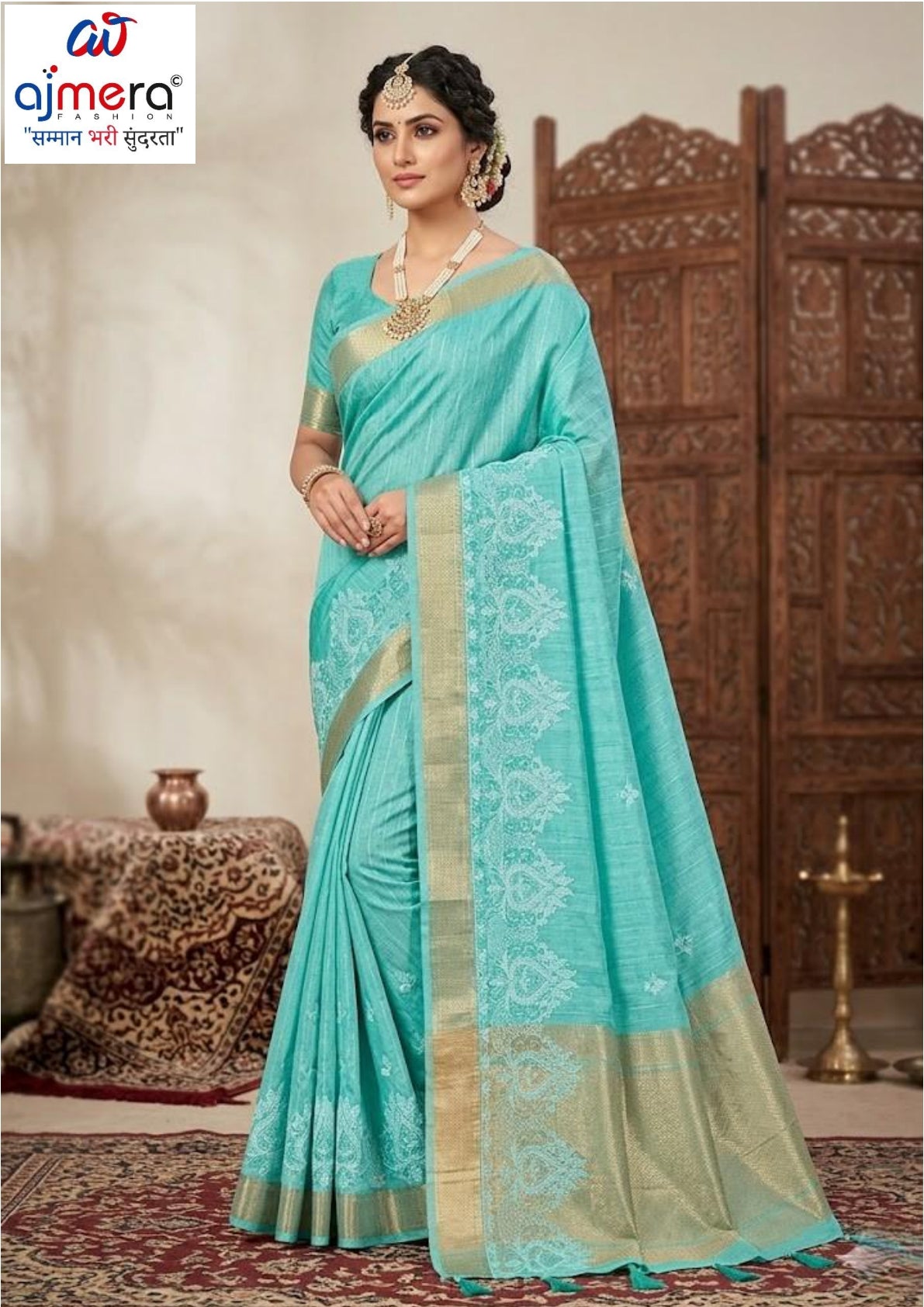 Designer Jacquard Silk Saree with Blouse Piece for Traditional Occasions | MTE-25353