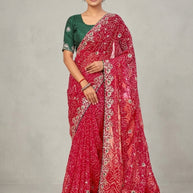 Chic Printed Saree with Blouse Piece for Sophisticated Ethnic Style | JS-FULPATTI