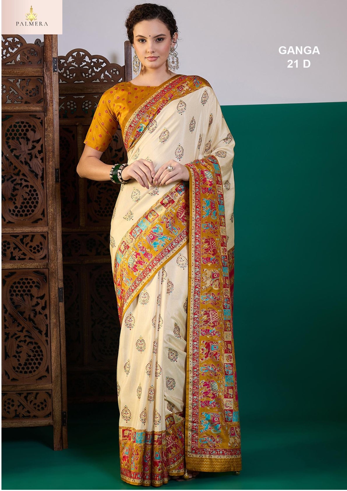 Ganga Silk Saree with Blouse for Premium Ethnic and Designer Wear | ALL-GANGA-21