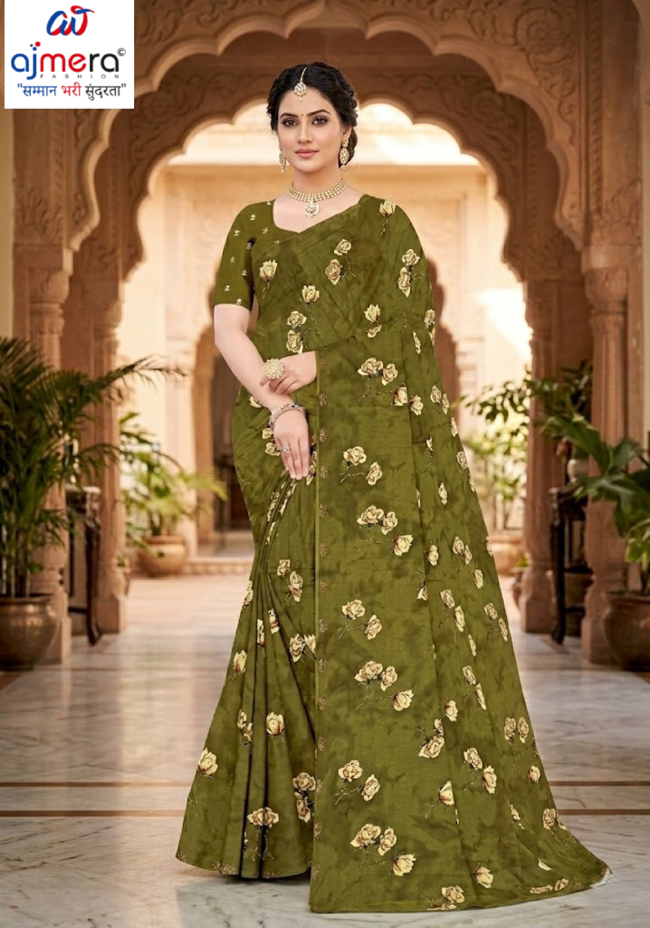 Contemporary Printed Saree with Blouse Piece for Premium Wear | GLC-SUHANA