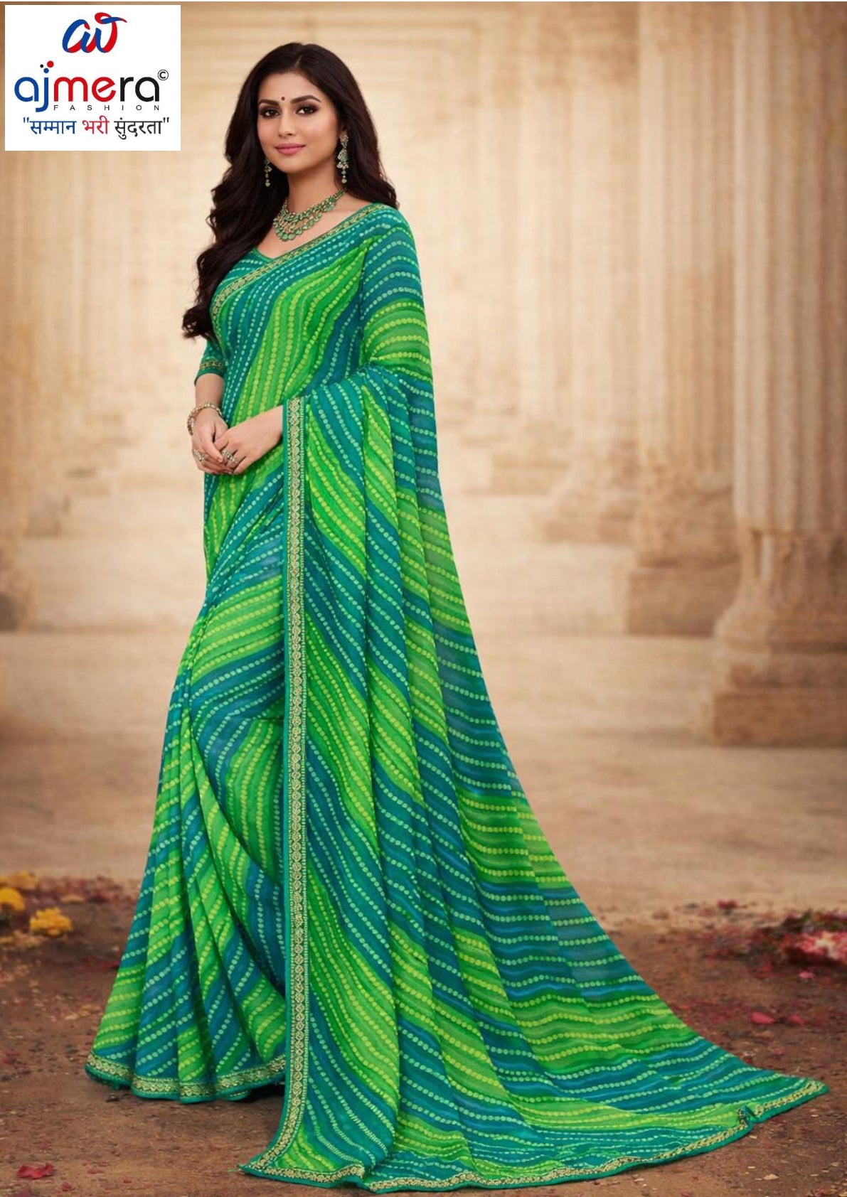 Classic Printed Saree with Blouse Piece for Timeless Traditional Style | JS-CHARKHA