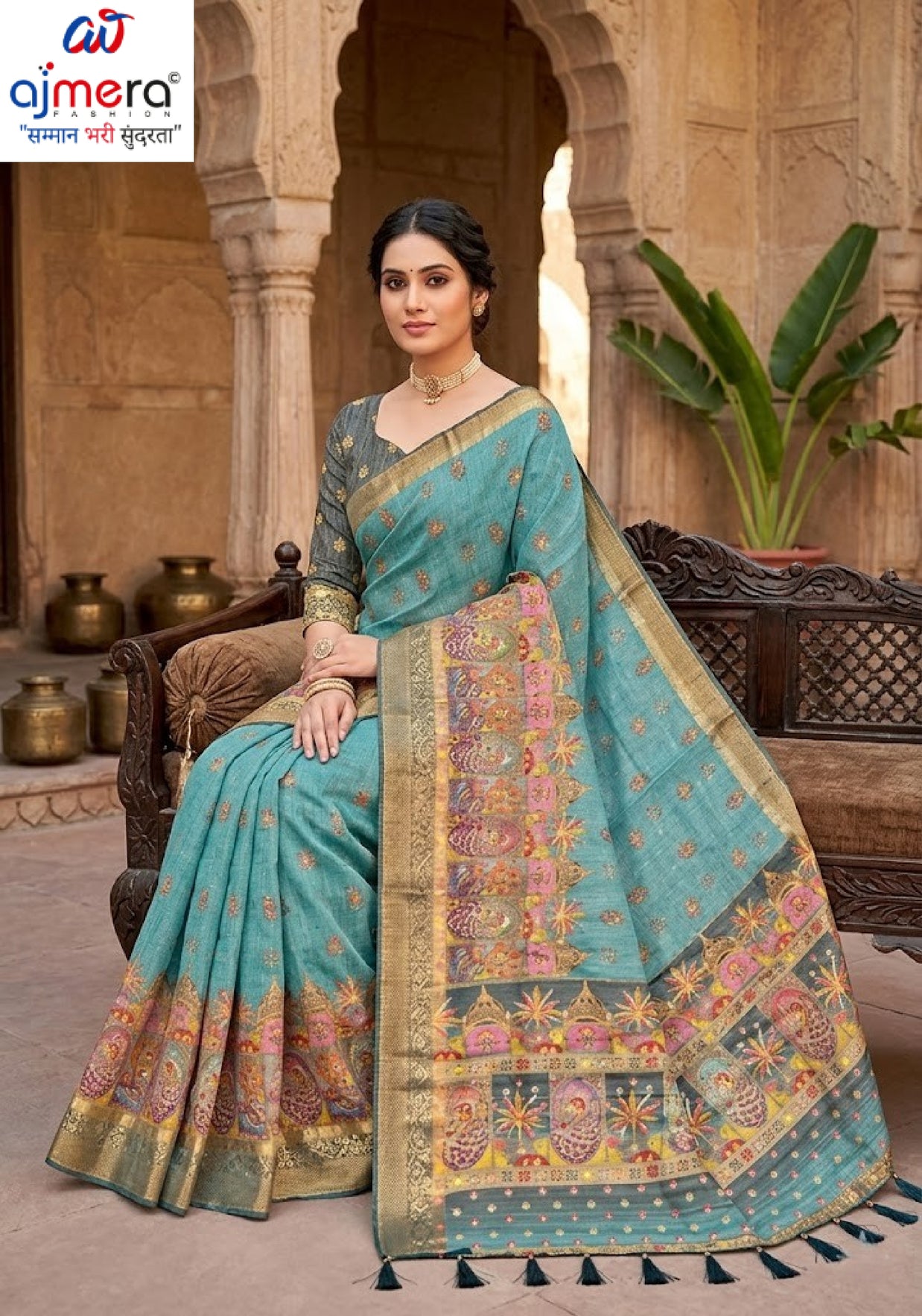 Premium Charm Jacquard Silk Saree With Blouse Piece | DNA-GIPSY