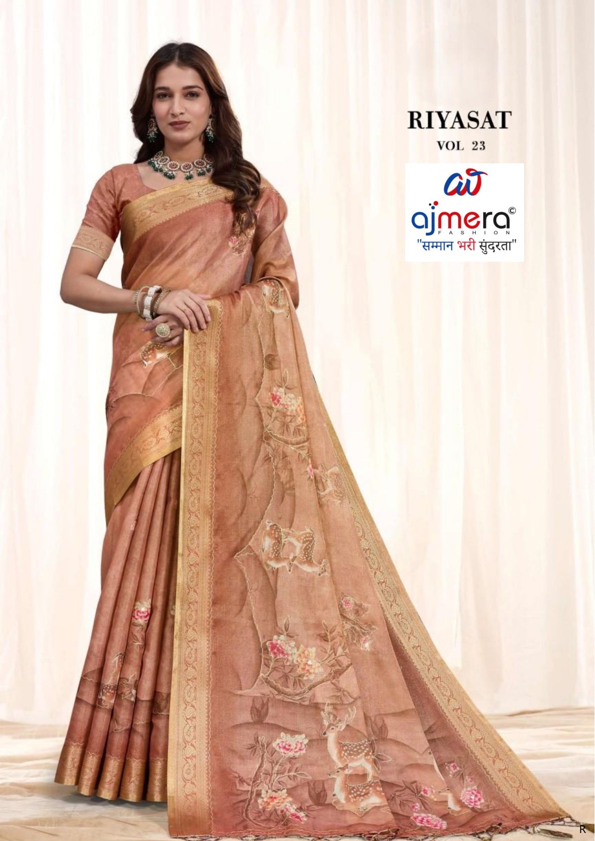 Premium Printed Saree with Matching Blouse Piece for Ethnic Elegance | RMF-RIYASAT VOL-23