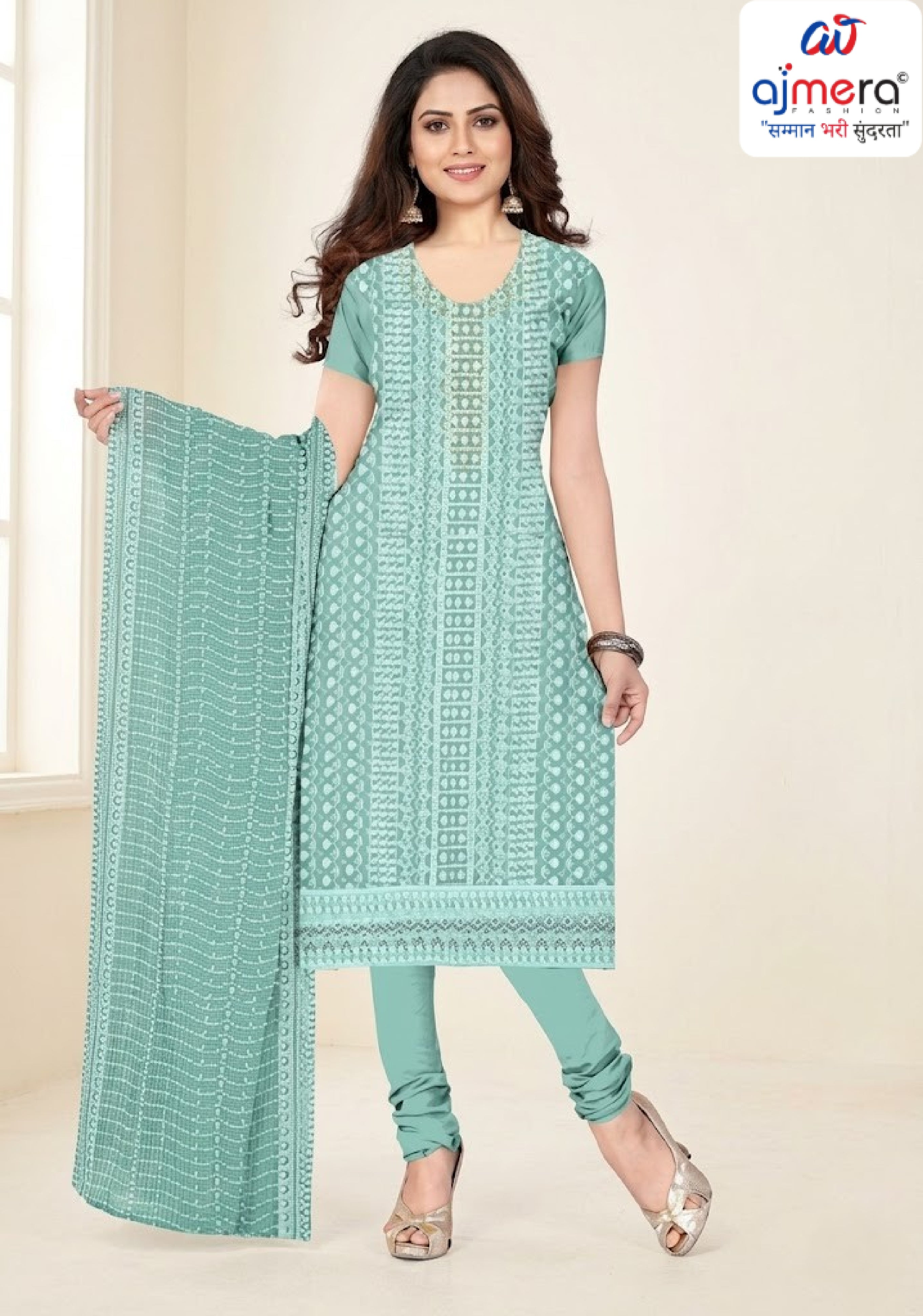 Premium Fox Georgette Unstitched Suit Set | KVF-SUMMER