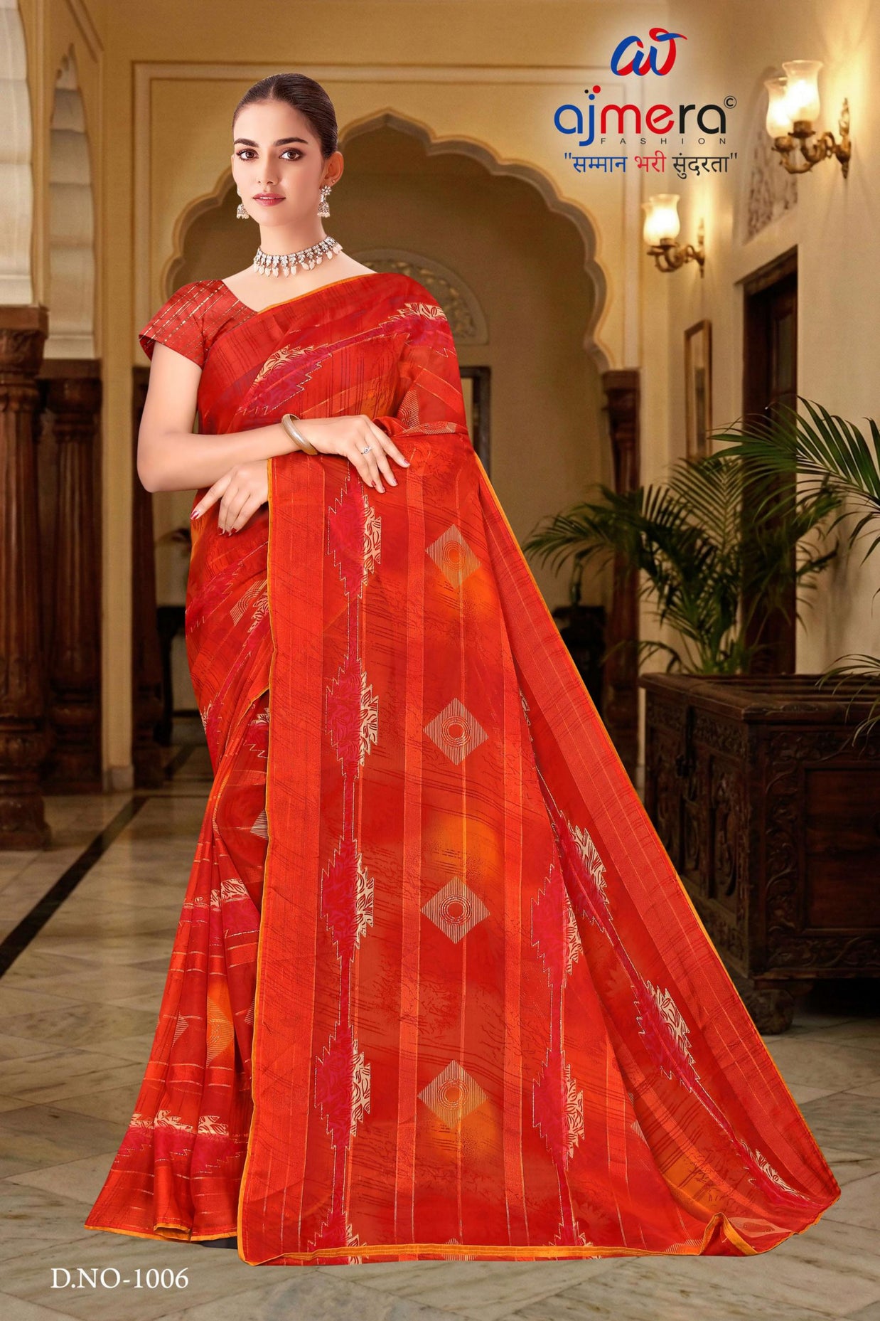 Chic Printed Saree with Blouse Piece for Sophisticated Ethnic Style | SNR-RACHNA