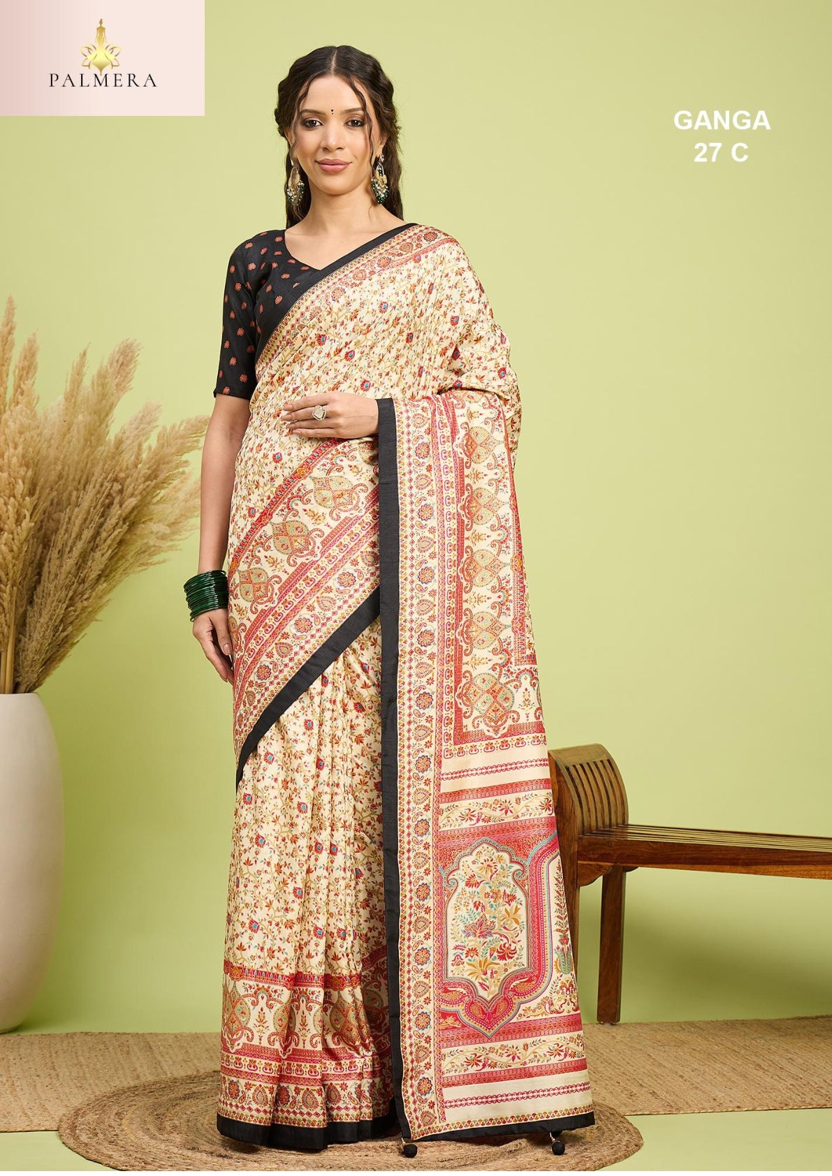 Ganga Silk Saree with Blouse for Premium Ethnic and Designer Wear | ALL-GANGA-27