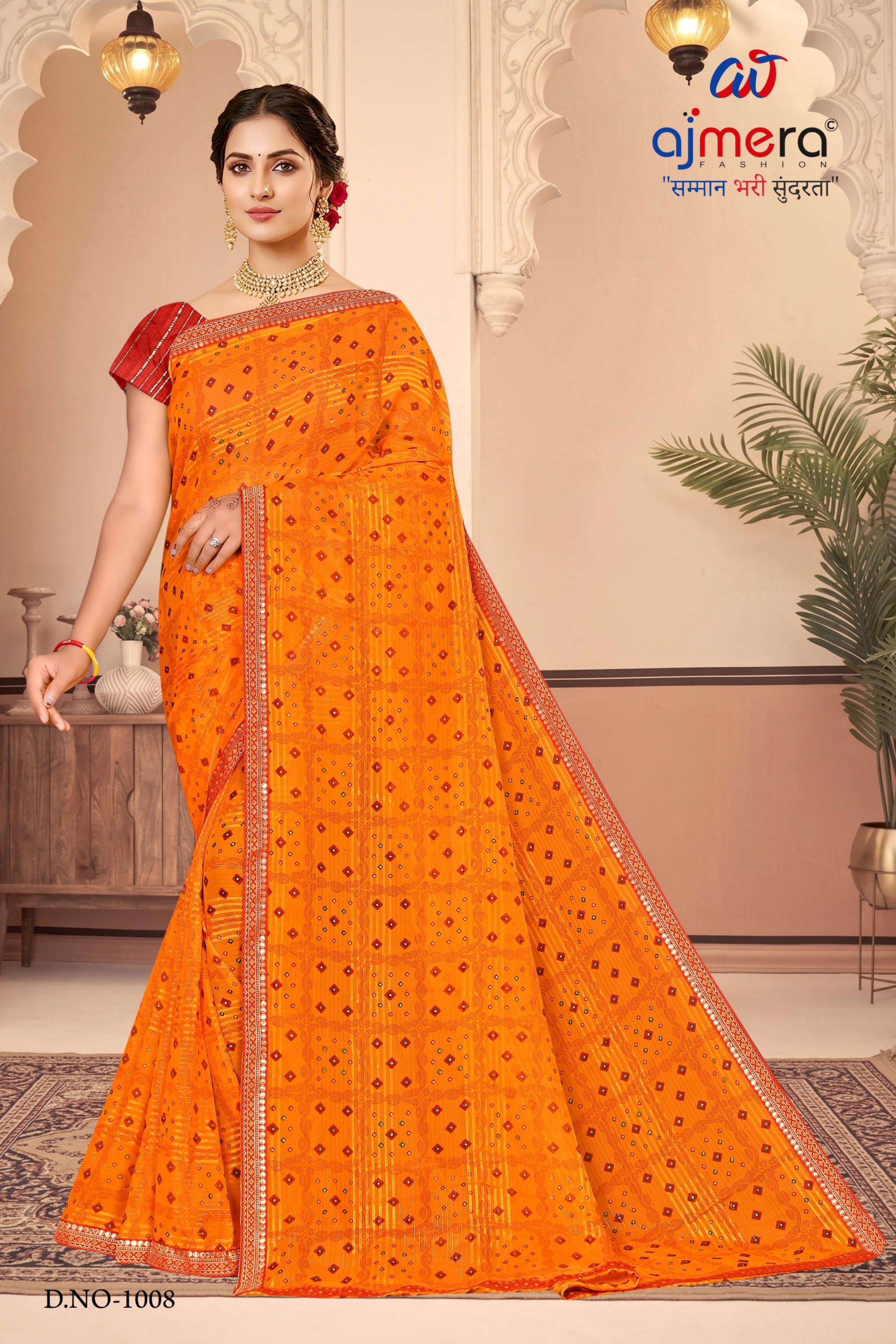 Premium Printed Saree with Matching Blouse Piece for Ethnic Elegance  | SNR-APNE