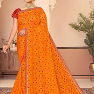 Premium Printed Saree with Matching Blouse Piece for Ethnic Elegance  | SNR-APNE