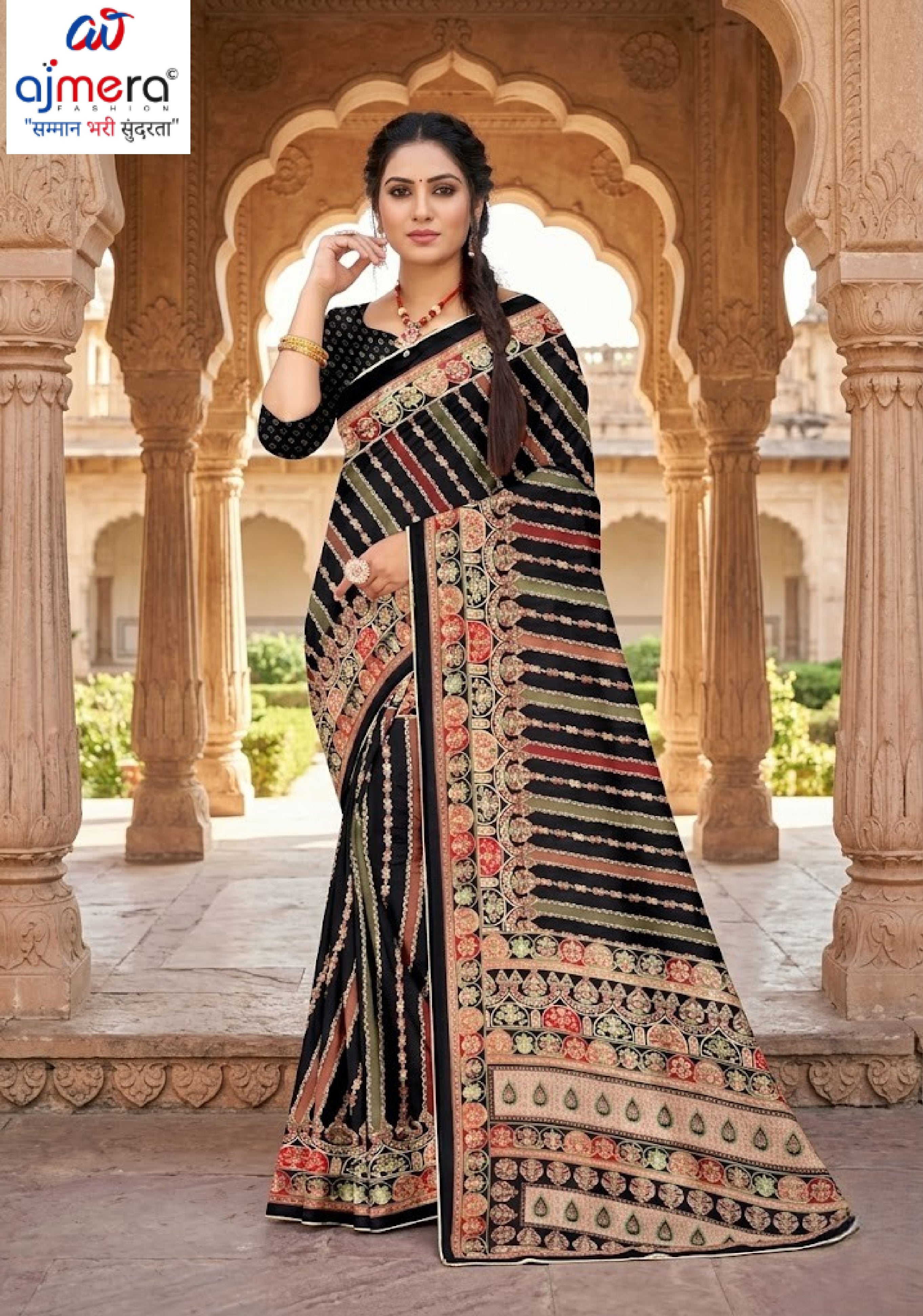 Contemporary Printed Saree without Blouse for Premium Wear | GLC-AMBIKA
