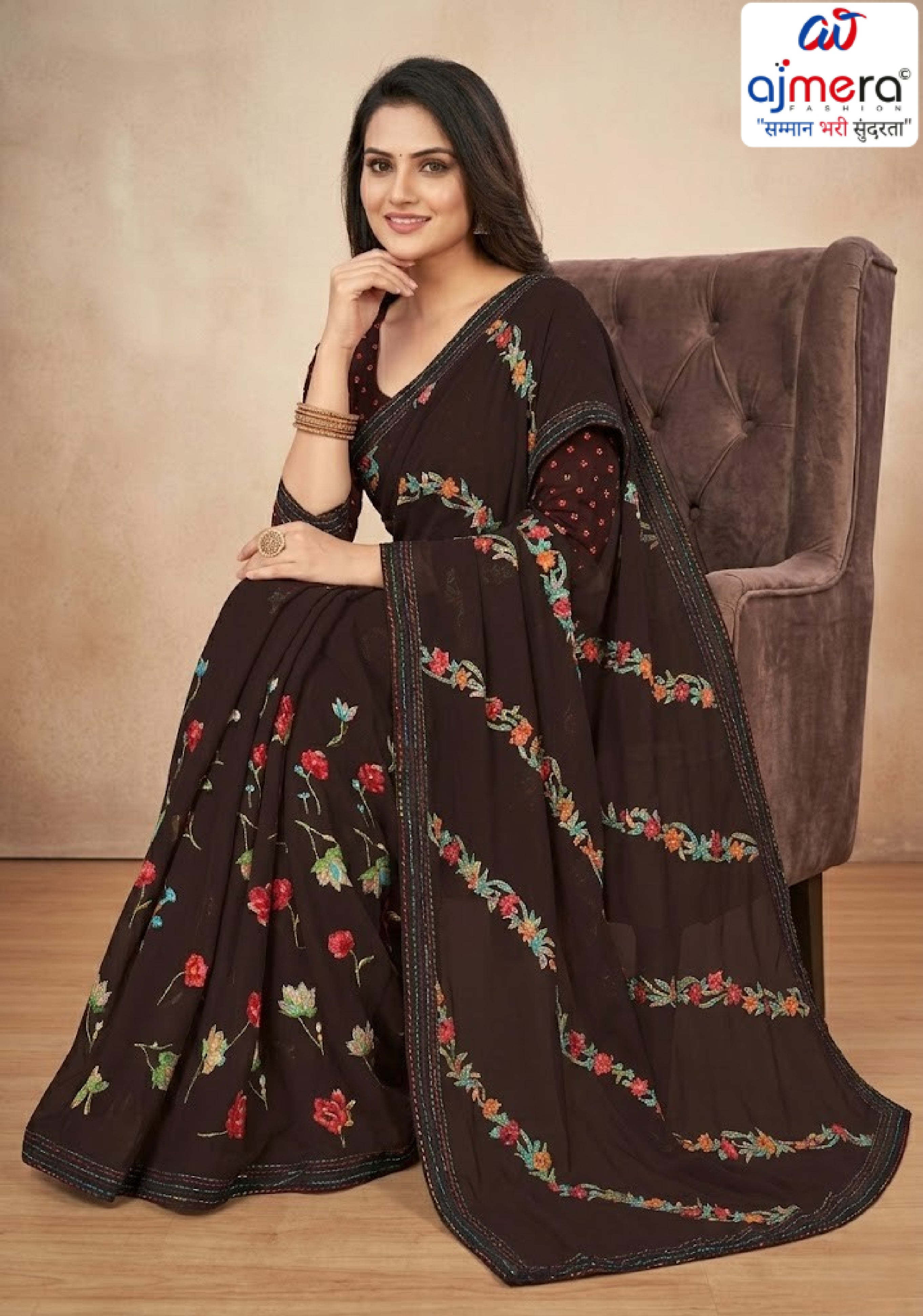 Exclusive Printed Saree without Blouse for Elegant Ethnic Look | SGR-RESHMA