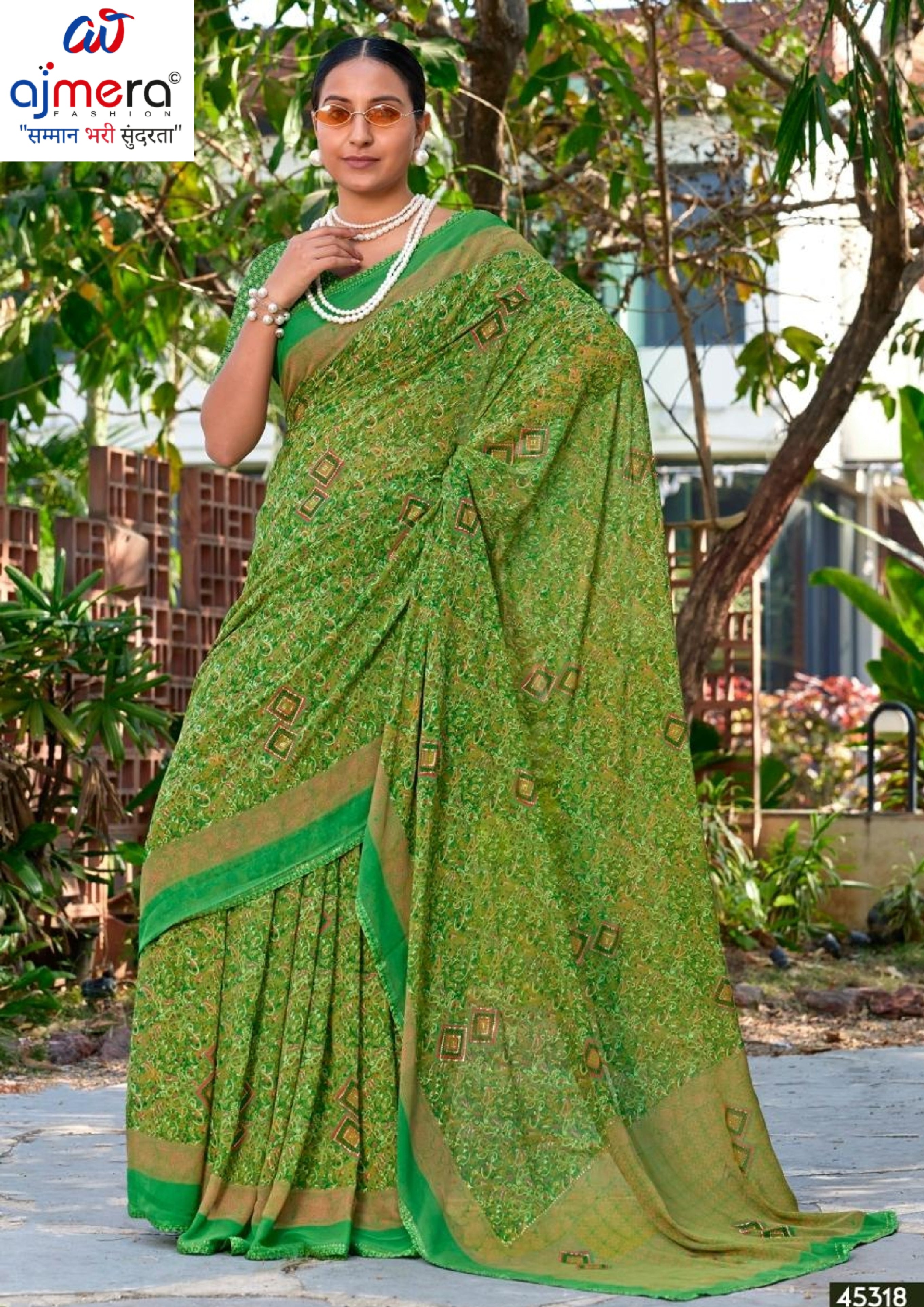 Graceful Printed Saree with Blouse Piece for Modern Ethnic Fashion  | VDT-DISCO-17