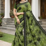 Lycra Dyed Matching Saree with Blouse Piece for Premium Ethnic and Traditional Wear | RAL-GREAT INDIA