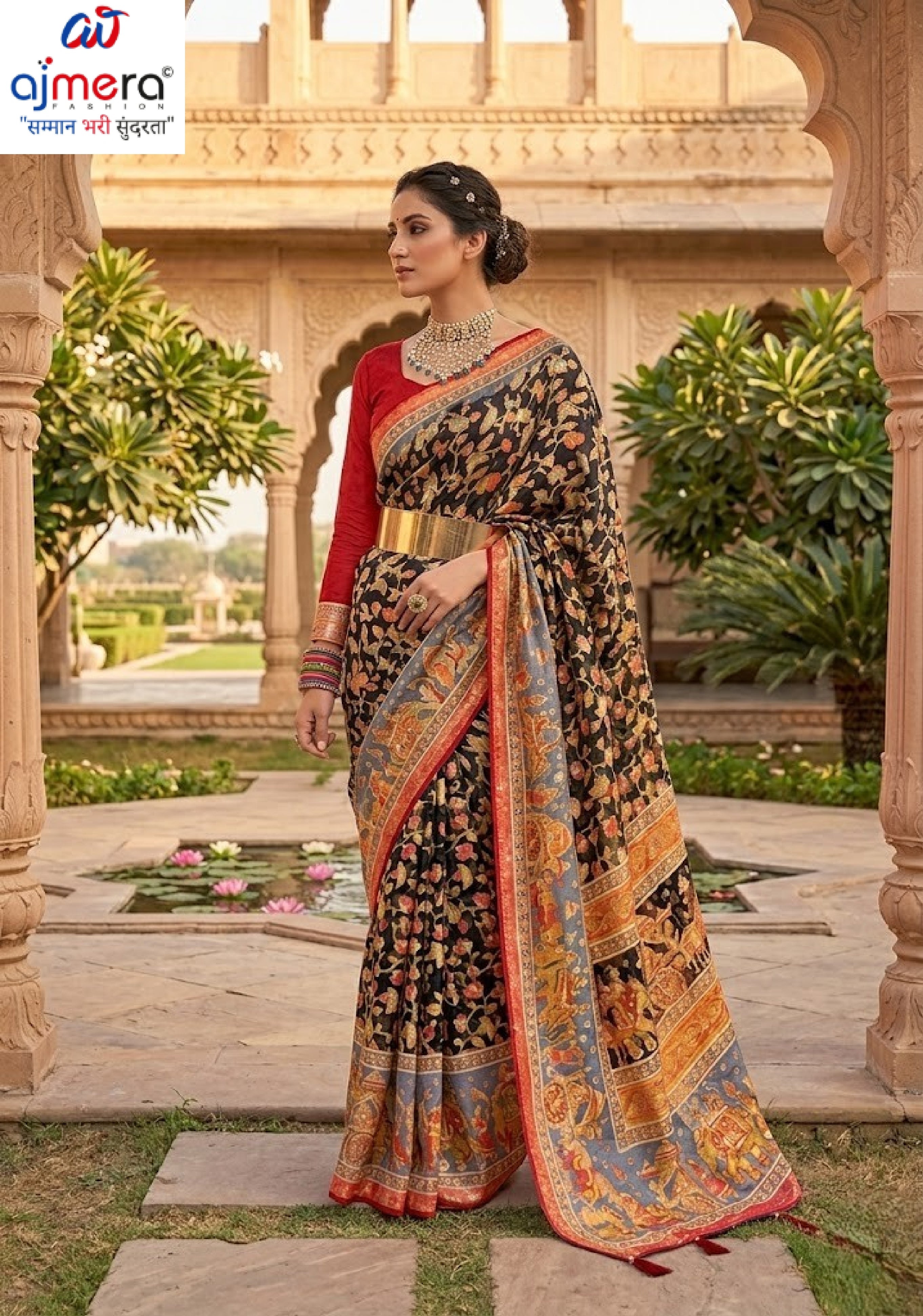 Exclusive Printed Saree with Blouse Piece for Elegant Ethnic Look | VDT-ZOYA BRASSO-32