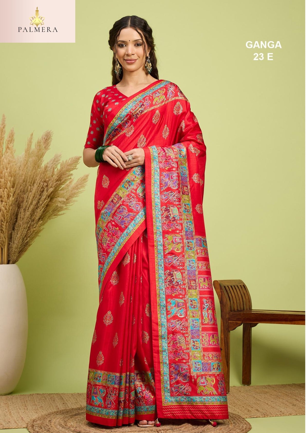 Ganga Silk Saree with Blouse for Premium Ethnic and Designer Wear | ALL-GANGA-23